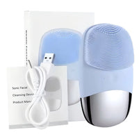 3-in-1 Waterproof Electric Sonic Facial Cleansing Brush