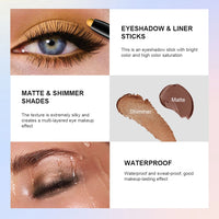 Waterproof Long-Lasting Eyeshadow Stick and Primer Set