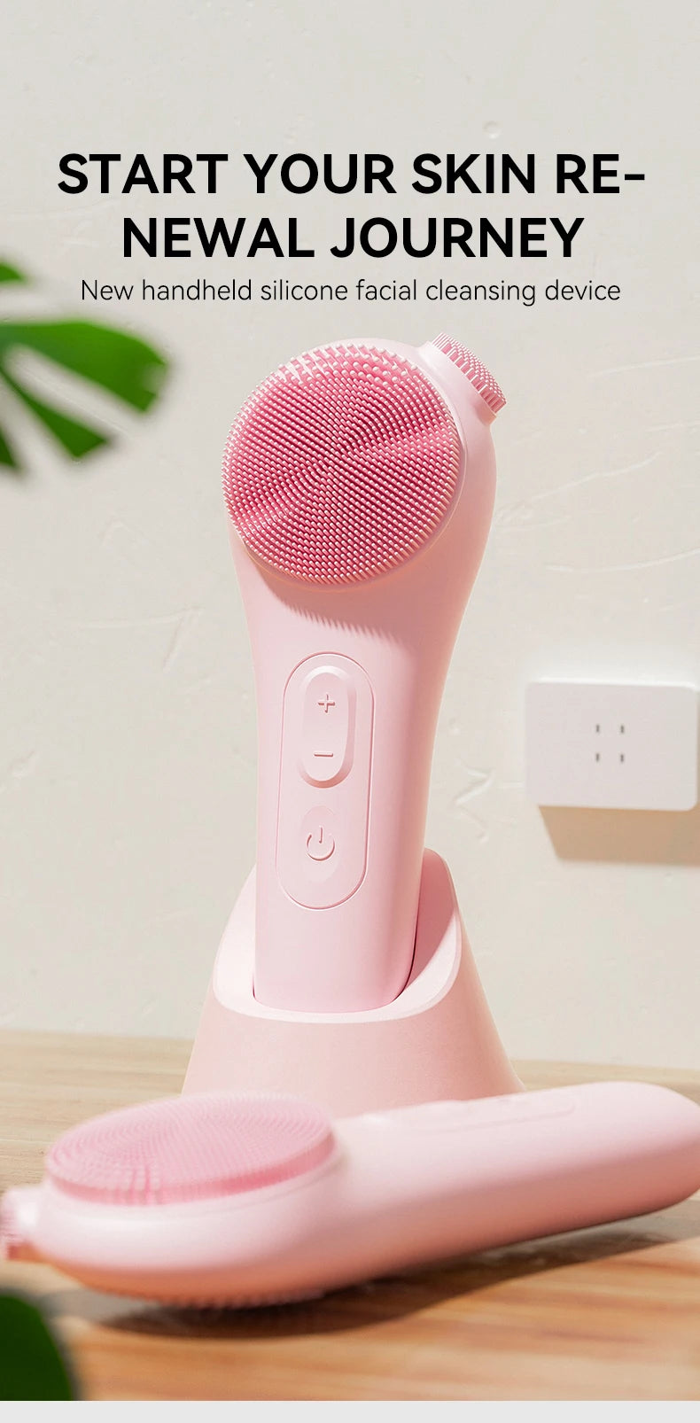 Rechargeable Silicone Facial Cleansing Brush - 7