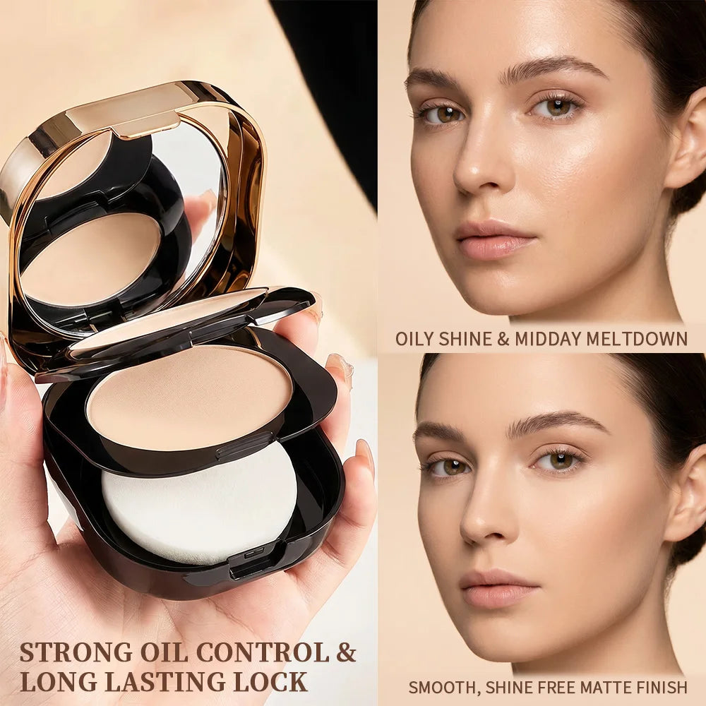 Dual-Layer Collagen Pressed Setting Powder for All-Day Matte Finish - 1