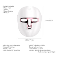 7-Color Photon LED Face and Neck Rejuvenation Mask