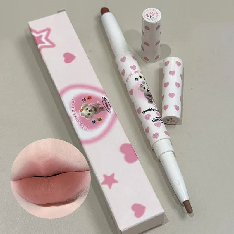 Dual-Ended Precision Lip Liner and Matte Lipstick Pen - 5