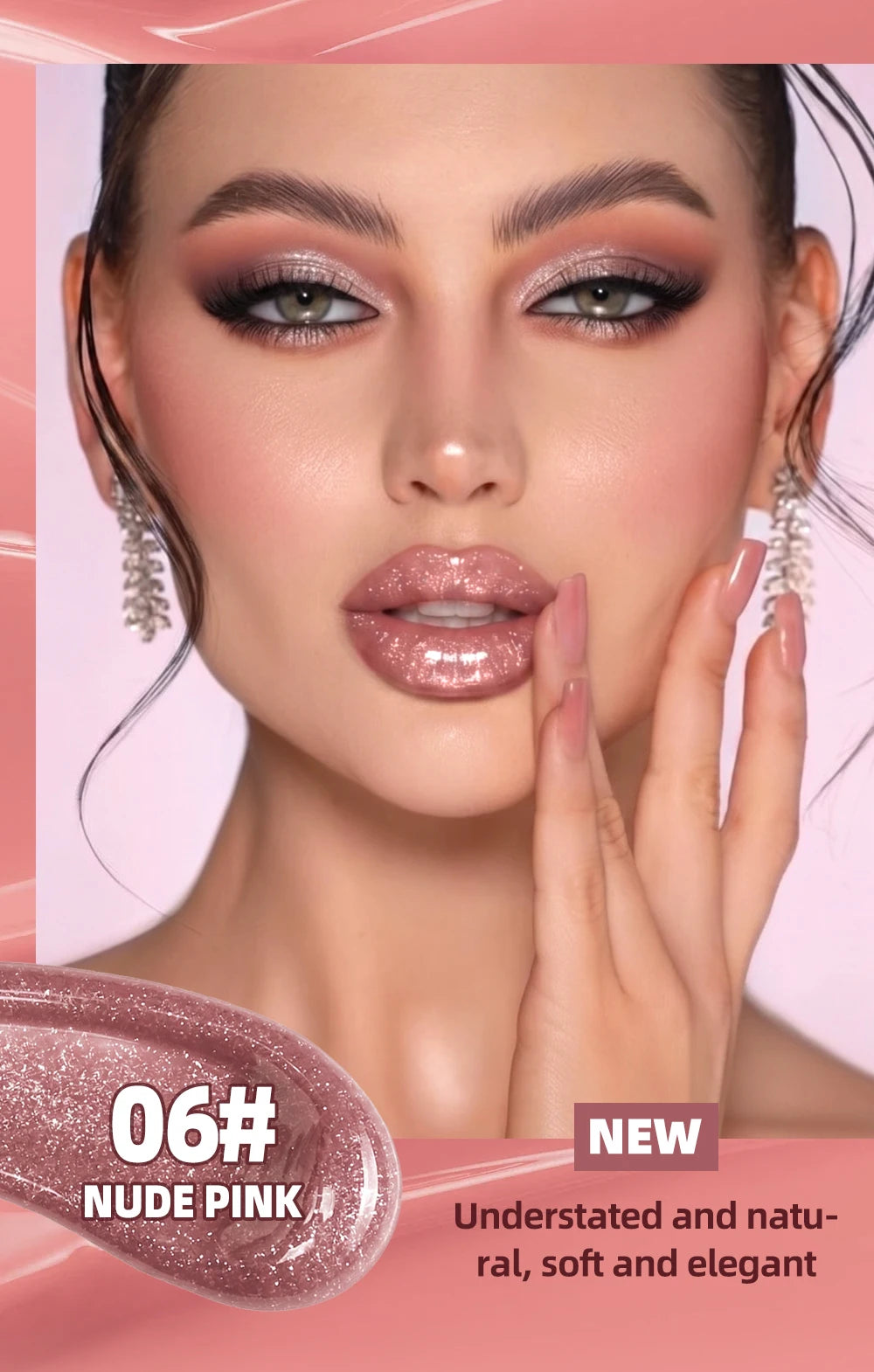 Hydrating Crystal Jelly Lip Gloss for Mirror-Finish Shine - 15