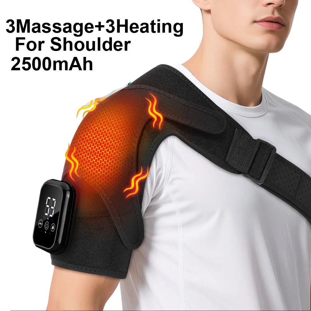 Heated Vibration Massage Brace for Shoulder and Joint Pain - 60