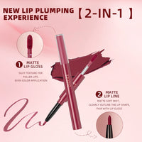 2-in-1 Dual Ended Matte Lip Liner and Long-Lasting Liquid Lipstick