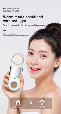 Hot and Cold Facial Cleansing Brush with Heated Massage