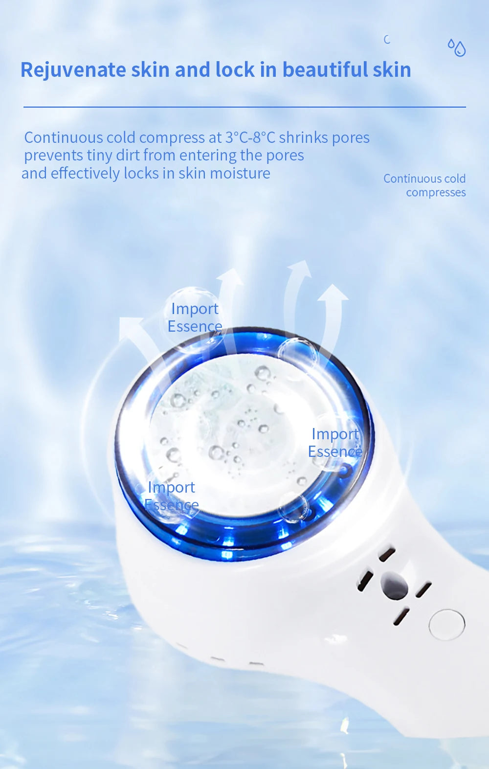 Cold Hammer Facial Cryotherapy & Blue Light Skin Rejuvenation Tool - 14
