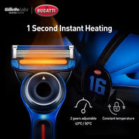 Premium Heated Shaving Razor with Magnetic Charging Stand