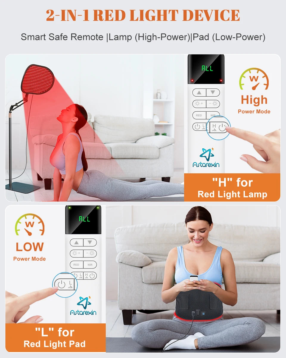 Red Light Therapy Floor Lamp for Pain Relief and Skin Care - 9