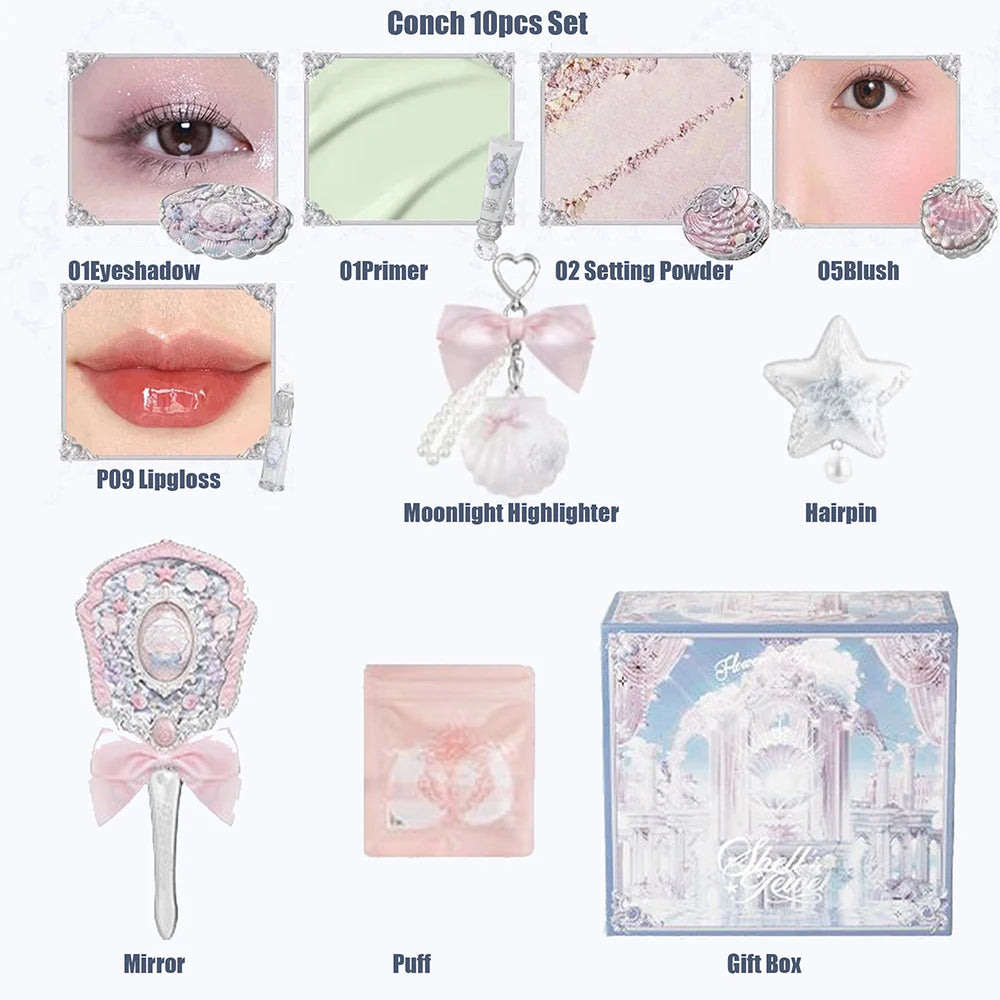 Professional Ocean-Themed Full Makeup Gift Set - 36