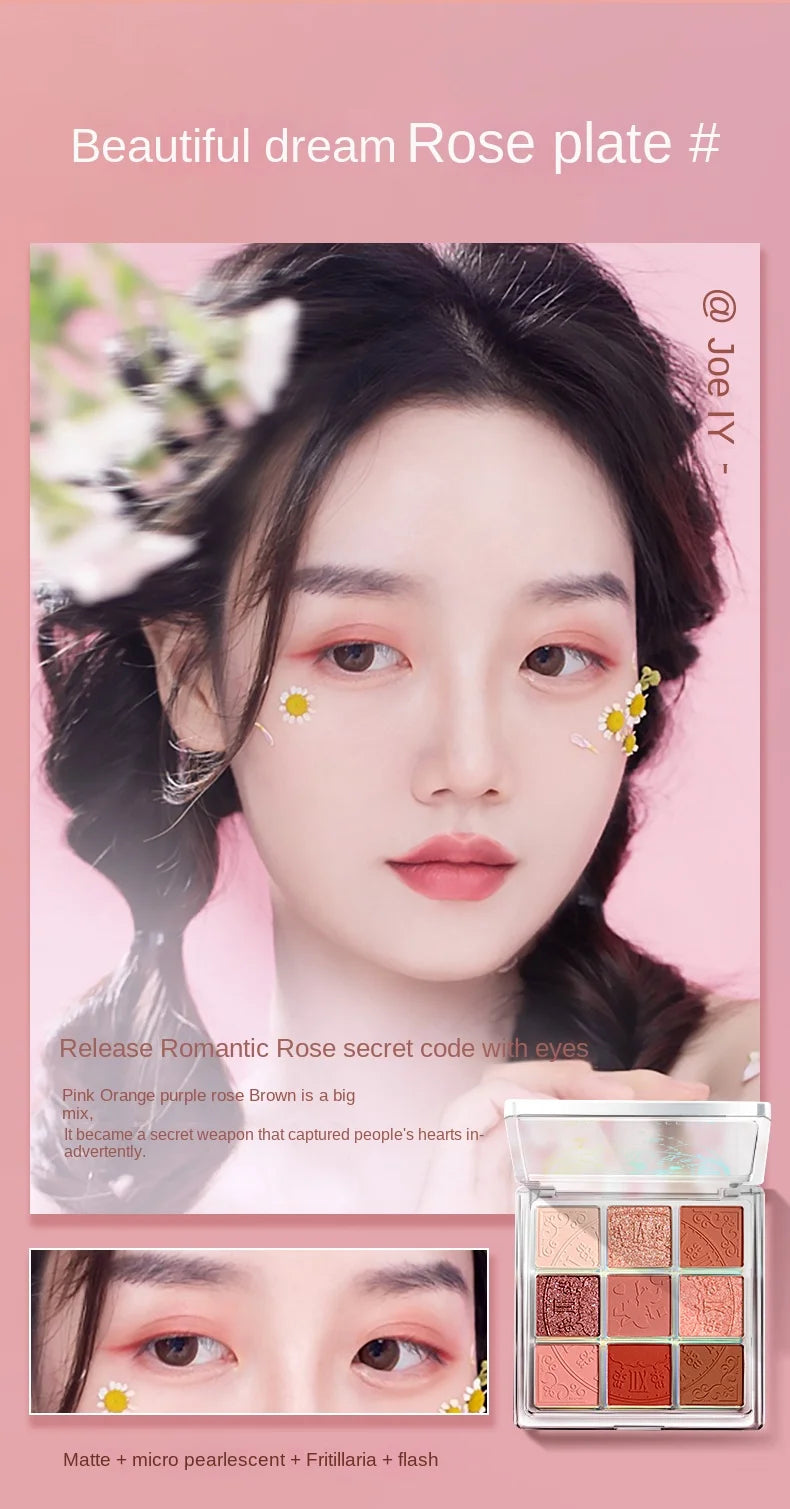 9-Color Waterproof Eyeshadow Palette for Professional Looks - 11
