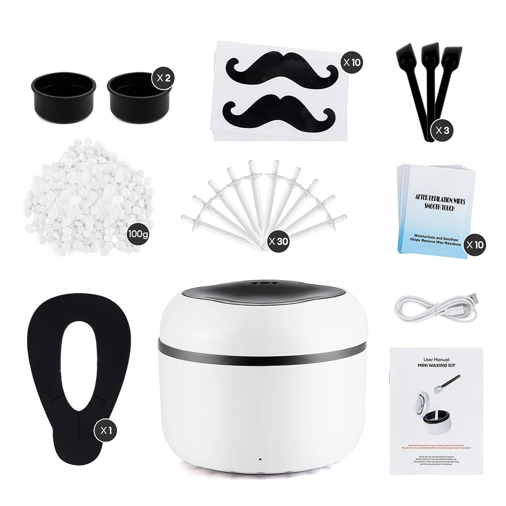 Portable Mini Wax Heater Kit for Painless Hair Removal - 22
