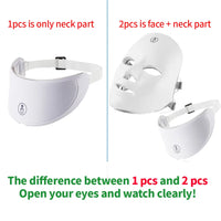 7-Color LED Facial and Neck Photon Light Therapy Mask