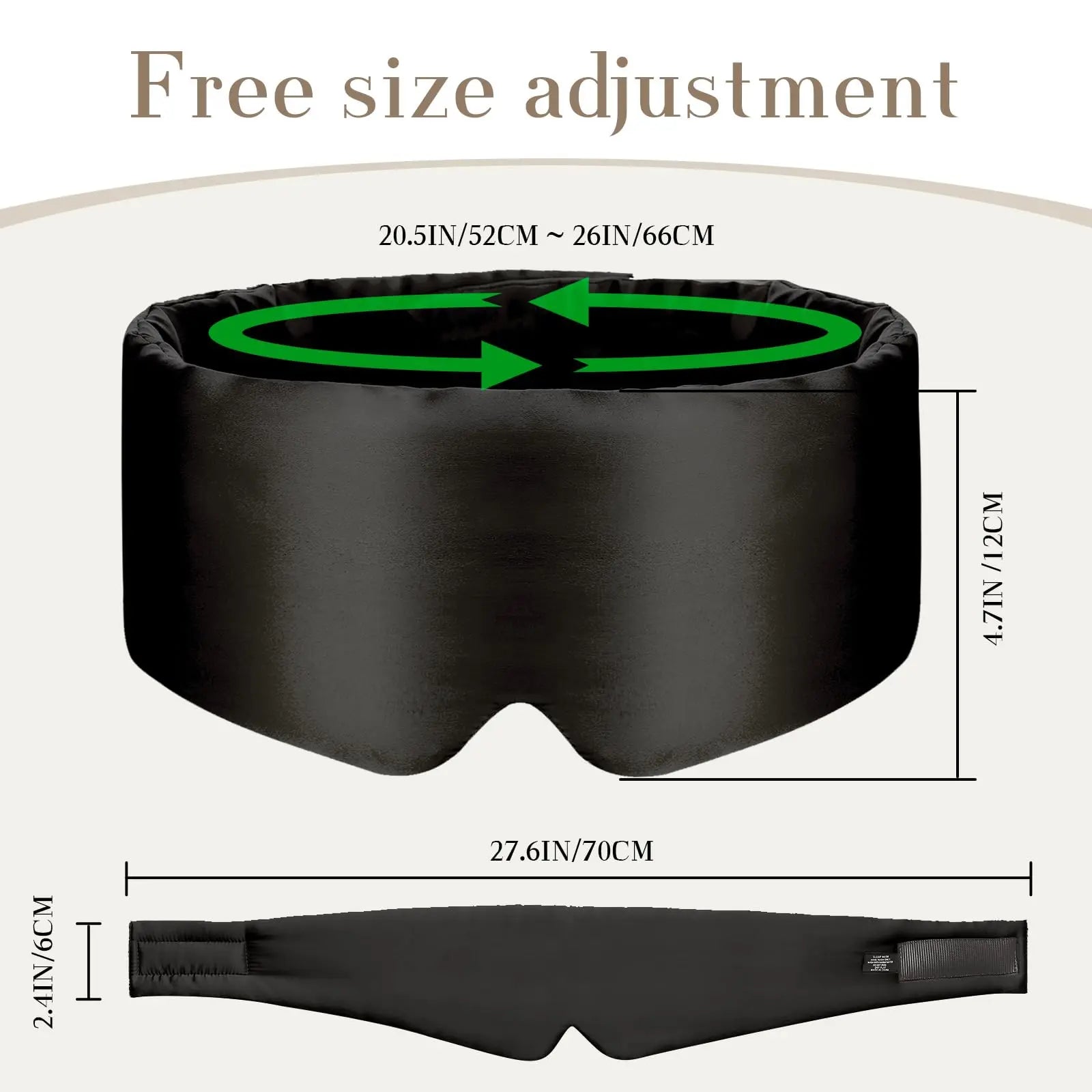 Silk Sleep Mask with Adjustable Strap for Deep Relaxation - 7