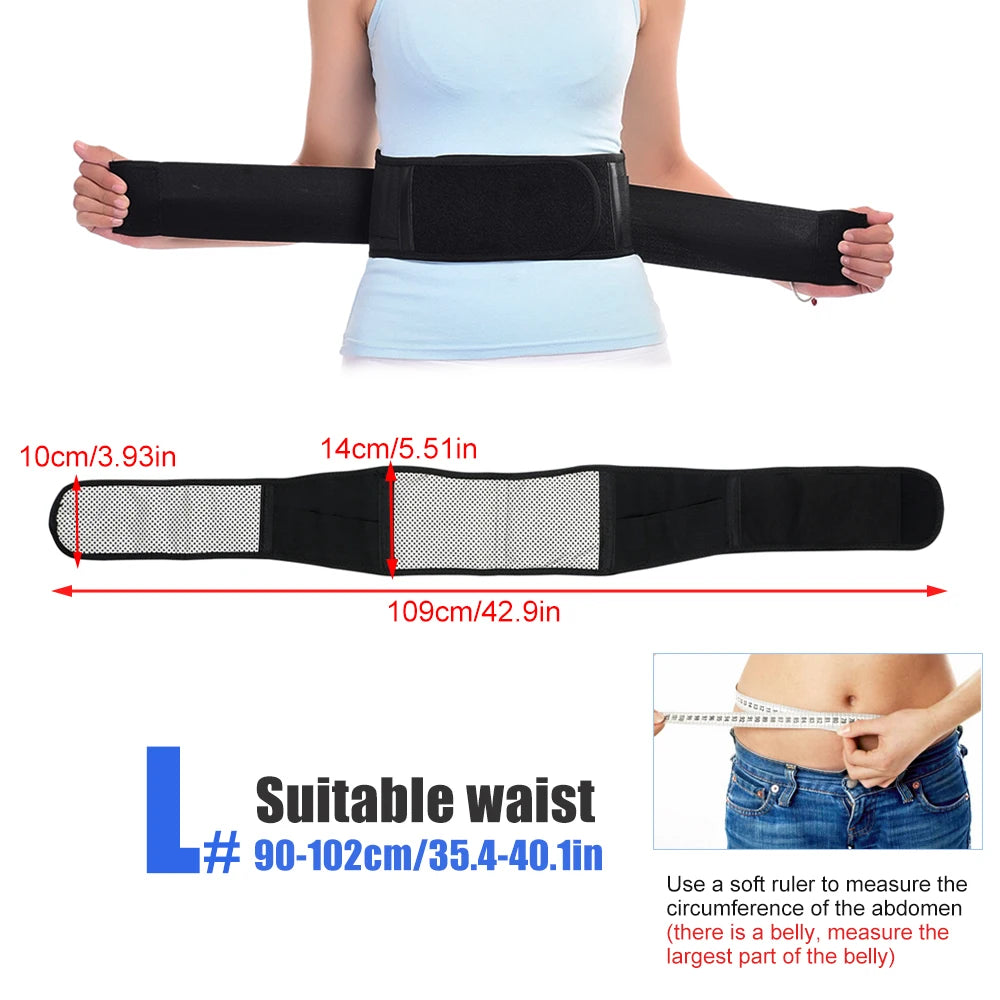 Self-Heating Magnetic Lumbar Support Belt for Back Pain Relief - 24