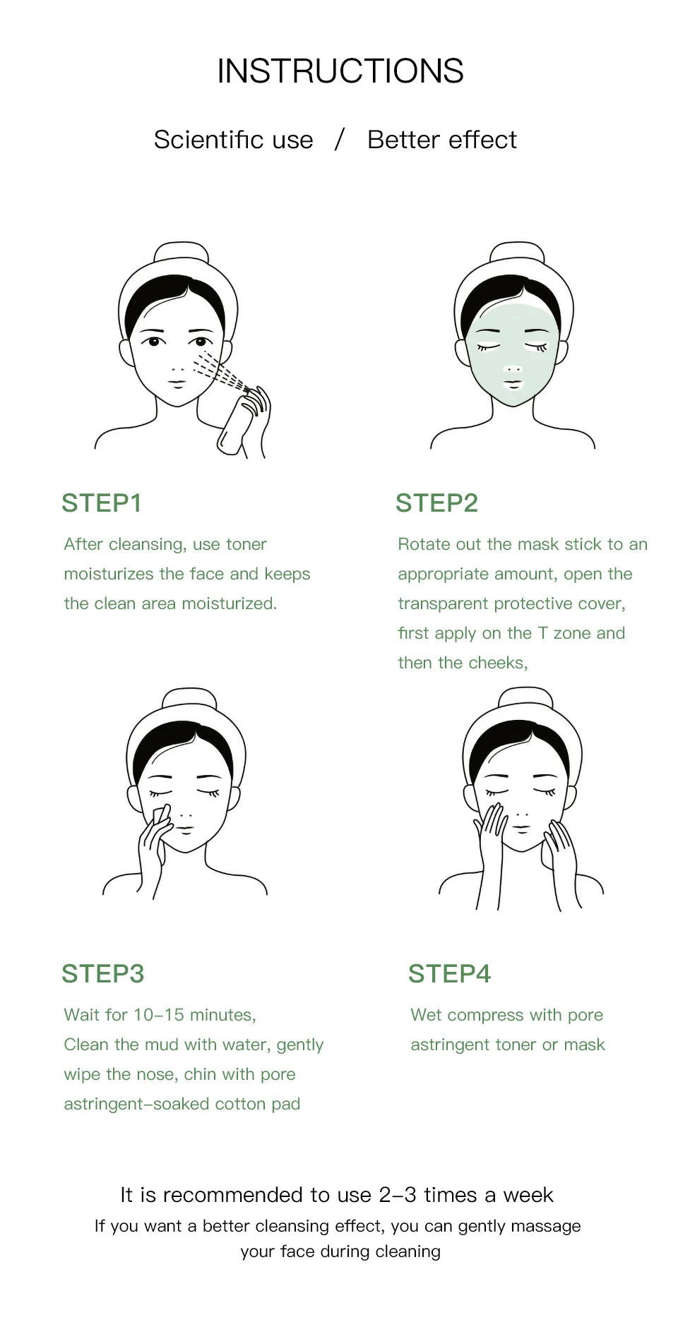 Green Tea Deep Cleansing Face Mask Stick - 16