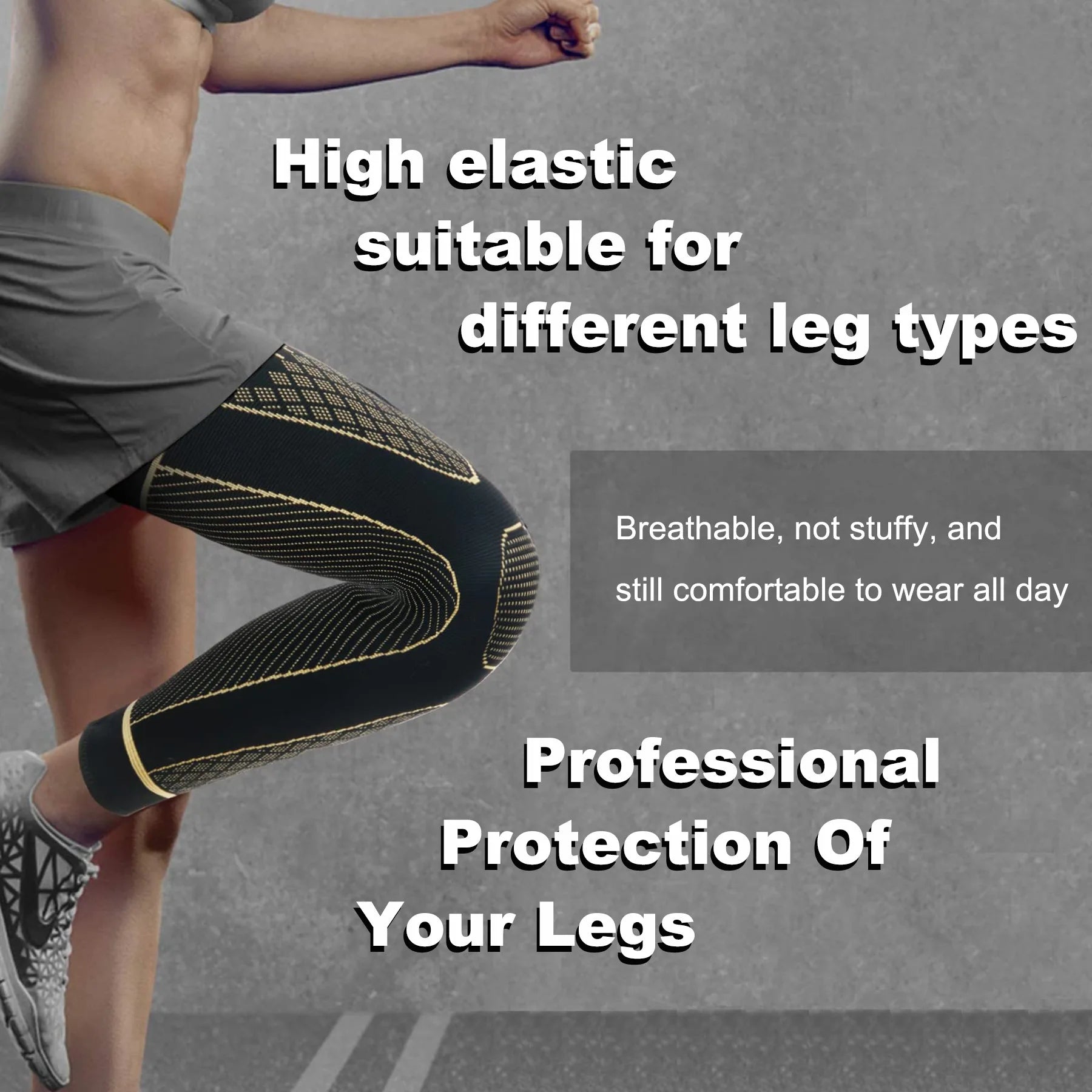 Compression Knee Support Sleeve for Sports and Pain Relief - 6