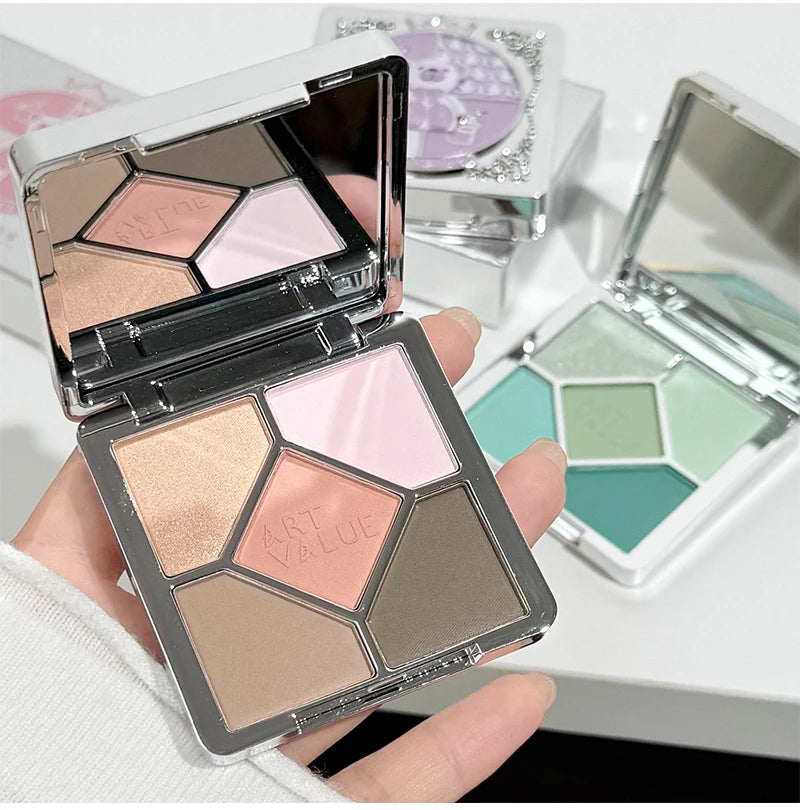 5-Color Shimmer and Matte Eyeshadow Palette - 8