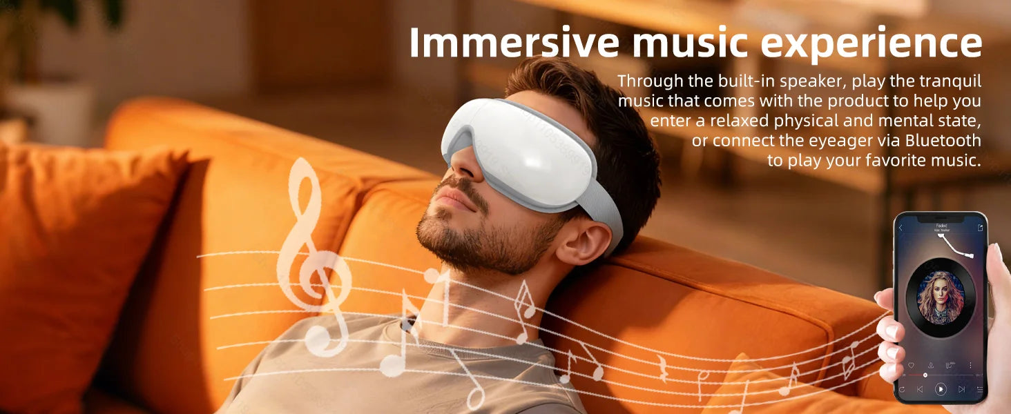 Heated Eye Massager with Vibration for Stress Relief - 8