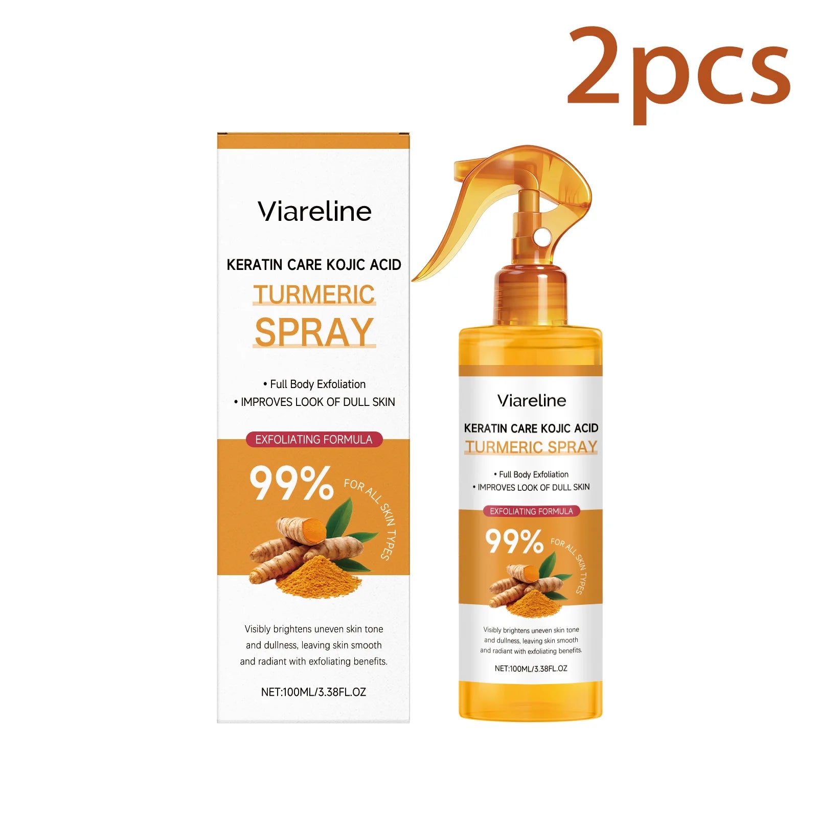 Turmeric Kojic Acid Exfoliating Body Brightening Spray - 15