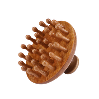 Wooden Meridian Massage Brush for Body and Scalp