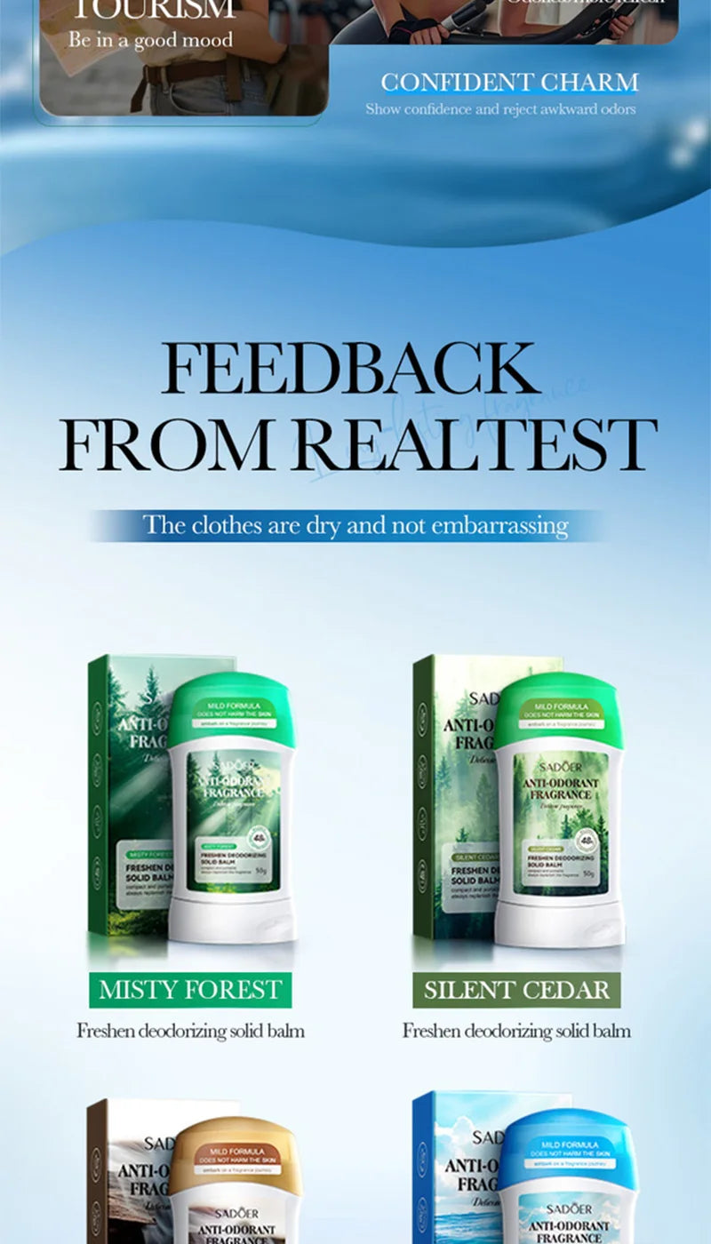 Long-Lasting Solid Fragrance Deodorant Balm - 22
