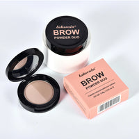 Dual-Tone Eyebrow Powder Duo with Brush