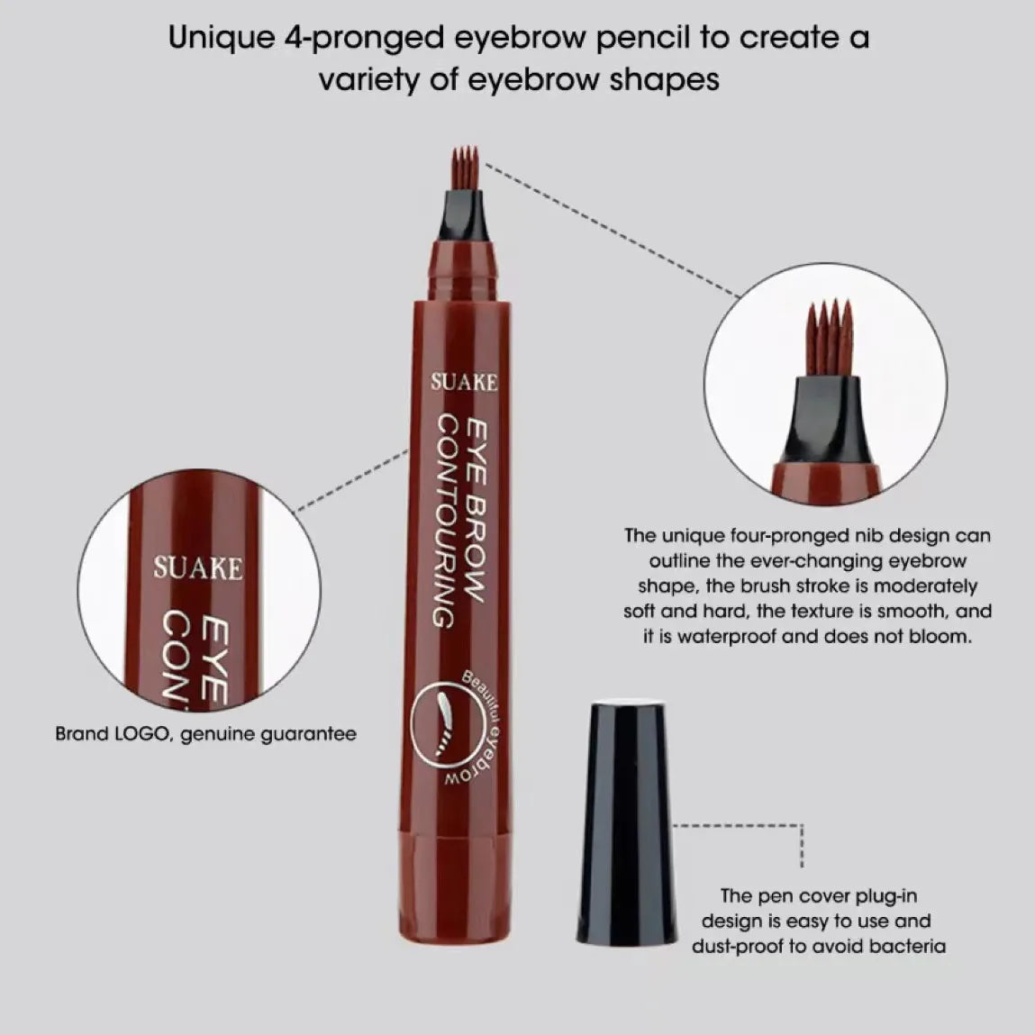 Waterproof 4-Tip Natural Microblading Eyebrow Pen - 10
