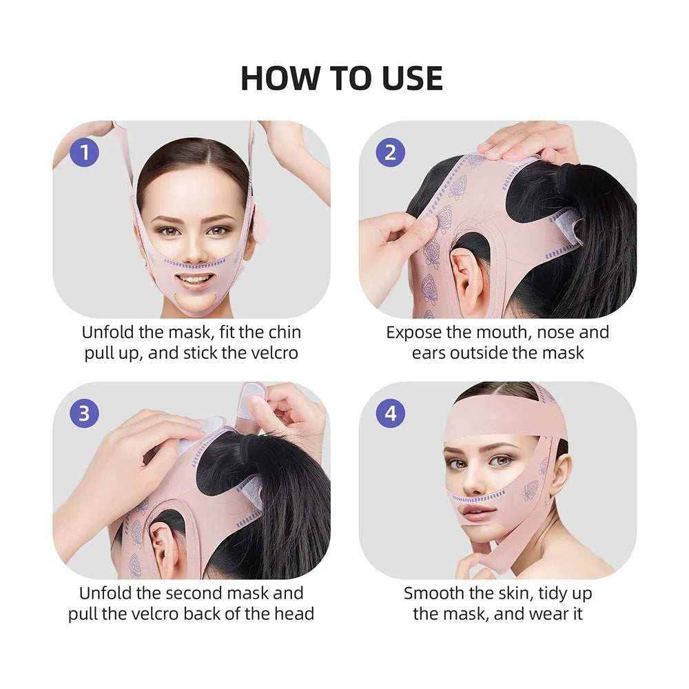 Reusable V-Line Face Slimming and Chin Lifting Strap - 26