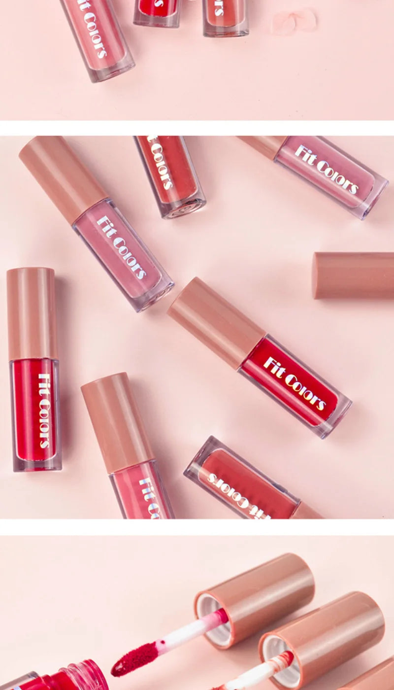 4-Piece Diamond Finish Long-Lasting Velvet Lip Gloss Set - 11