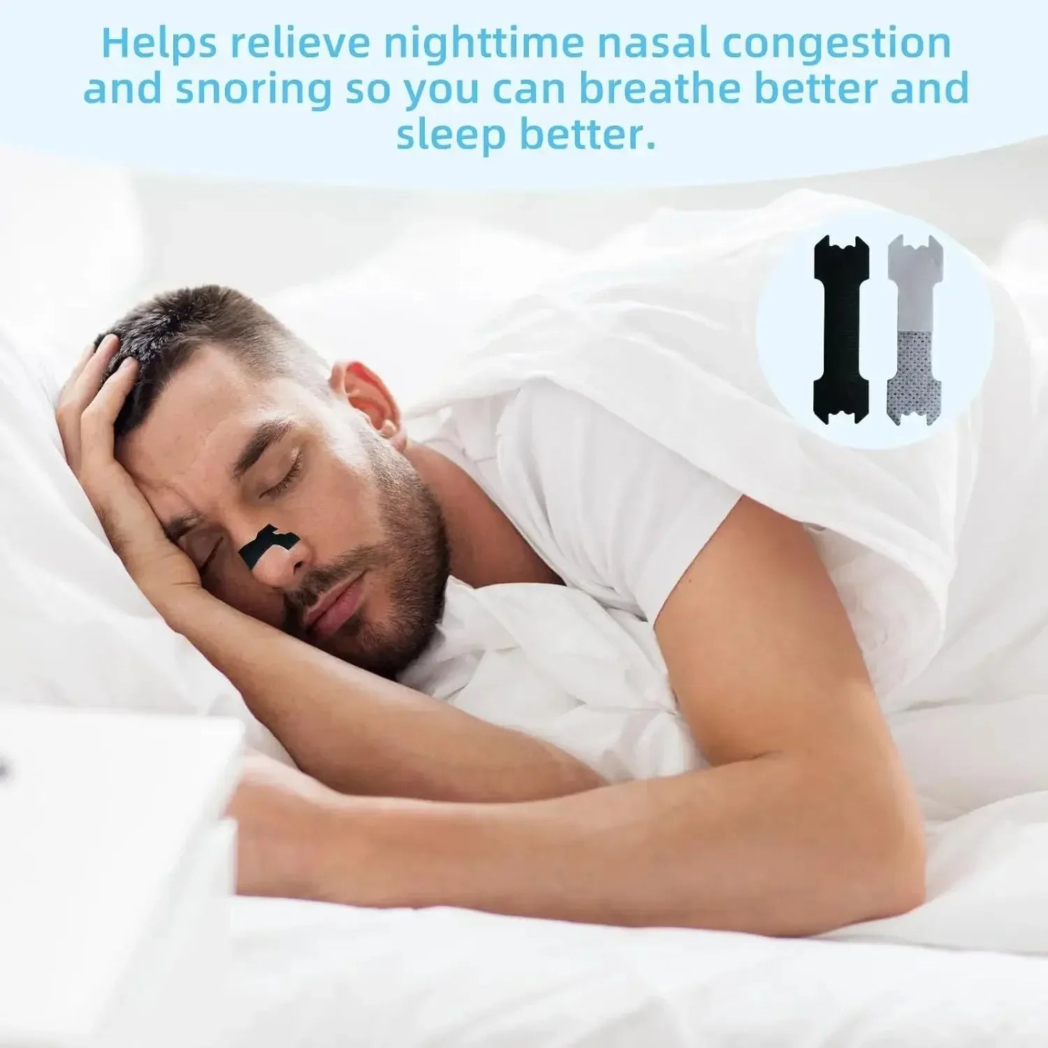 Breathable Nasal Strips for Snoring Relief and Better Sleep - 5