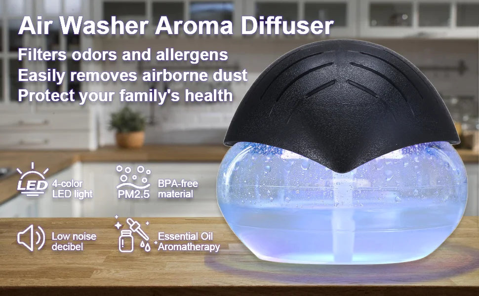 Water-Based Air Purifier and Essential Oil Aroma Diffuser - 10