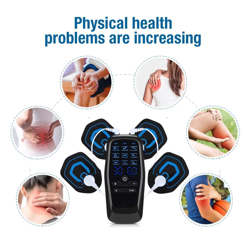 Portable Electric Muscle Relief TENS & EMS Massager - 9