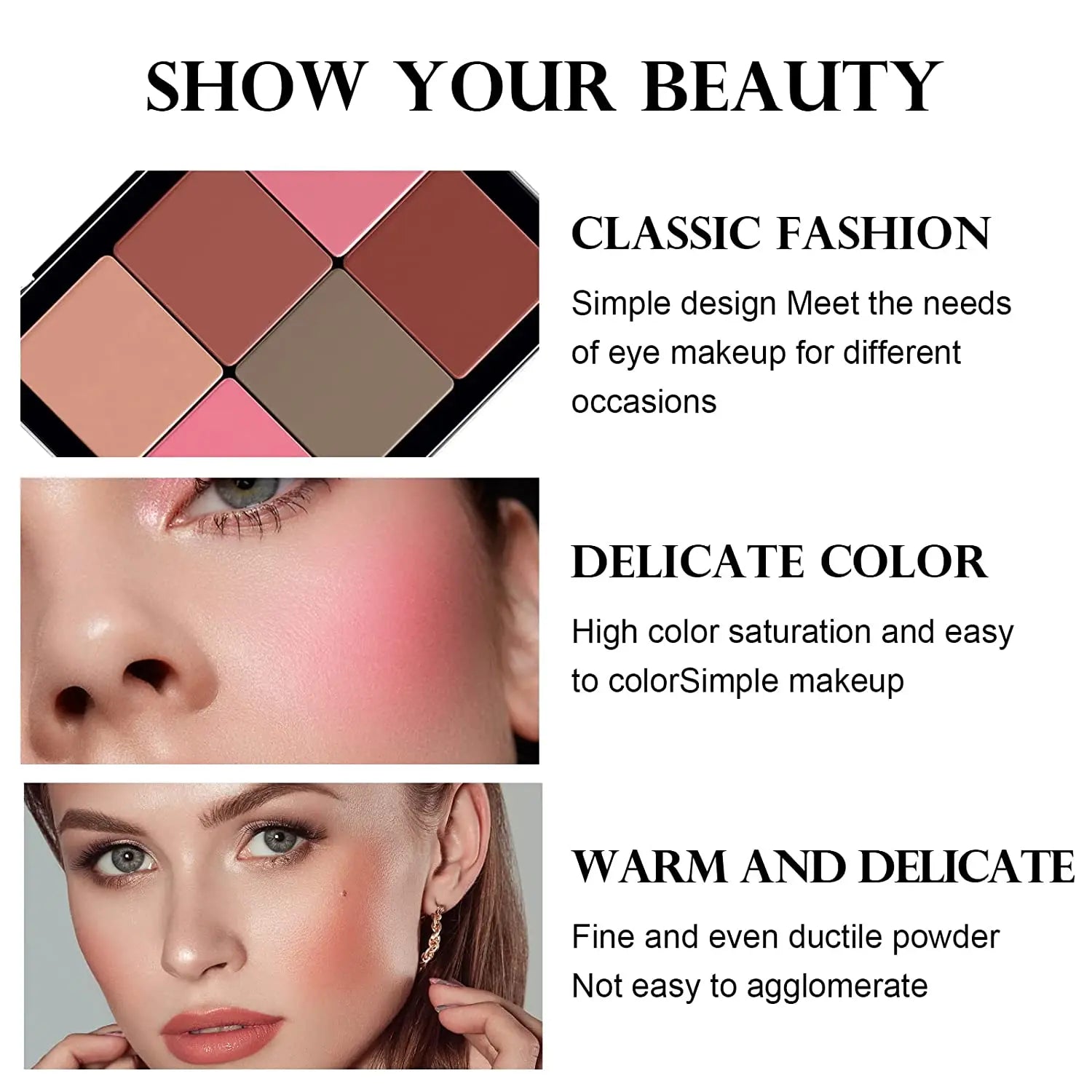 12-Color Creamy Blush and Contour Palette - 15