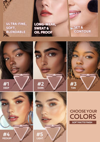 Matte Bronzer Powder for Natural Sculpted Look