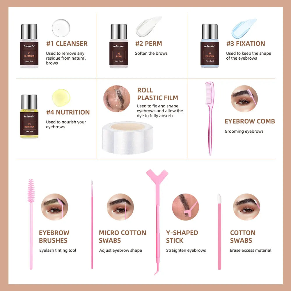 Professional Semi-Permanent Eyebrow Lamination Lifting Kit - 5