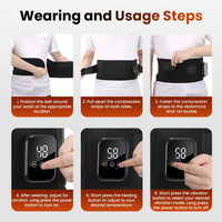Cordless Heated Lumbar Massage Belt for Back Pain & Period Relief