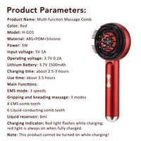 Electric Scalp Massager and Hair Growth Serum Applicator Comb