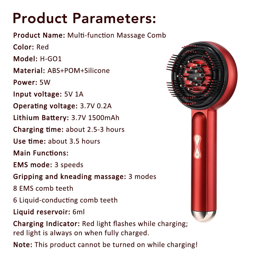 Electric Scalp Massager and Hair Serum Applicator Comb - 31
