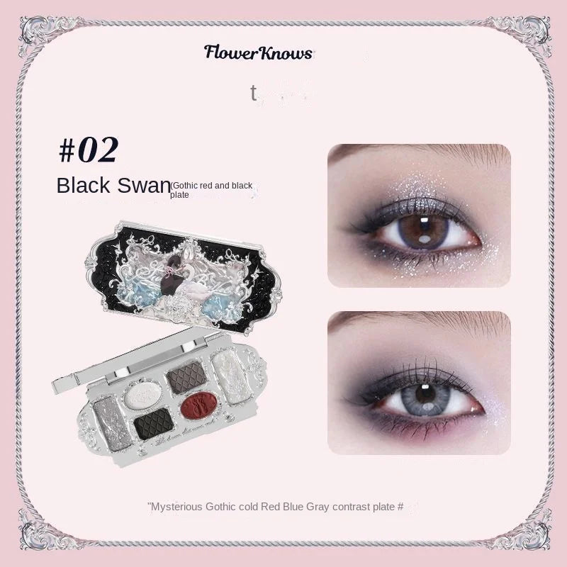 6-Color Swan Ballet Eyeshadow Palette - 47