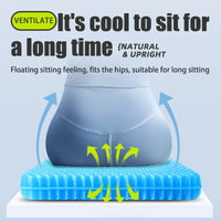 Ergonomic Honeycomb Gel Seat Cushion for Pain Relief