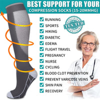 Graduated Compression Socks for Recovery and Circulation