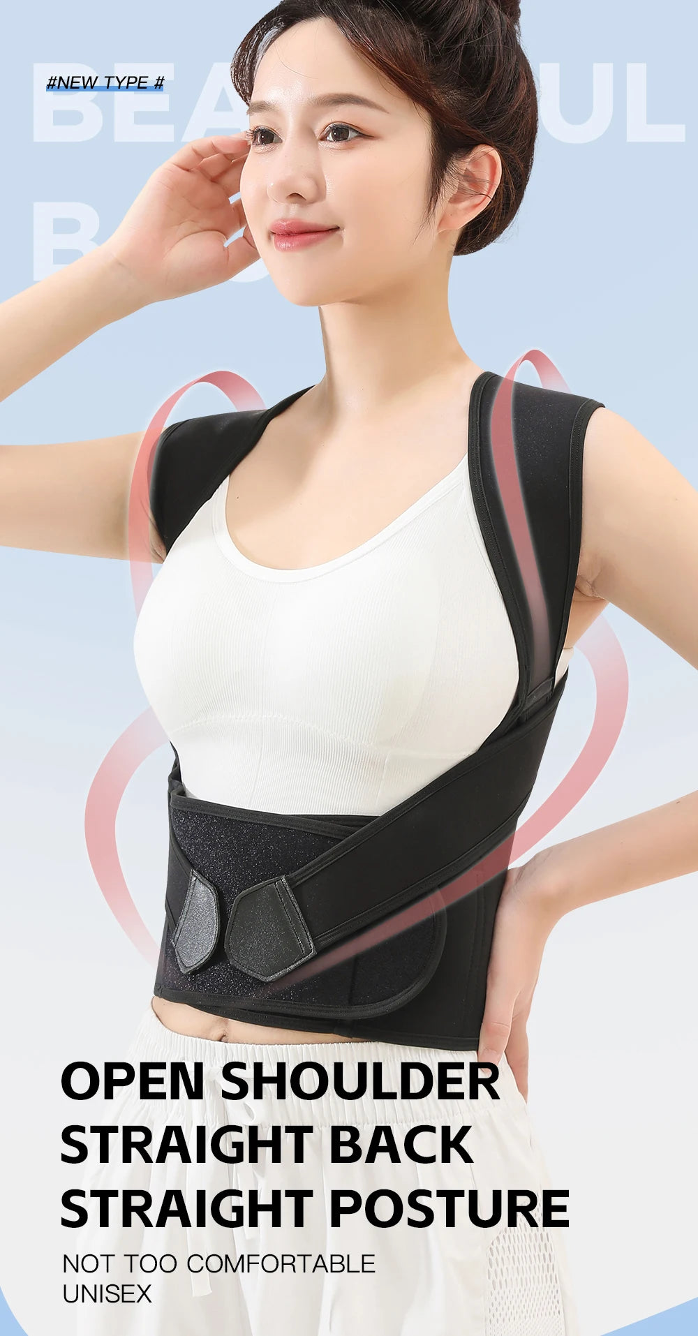 Adjustable Posture Corrector Back Support Brace - 7