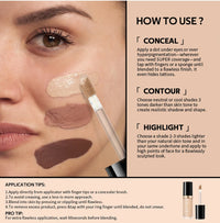 5-Color Waterproof Sculpting & Full Coverage Concealer