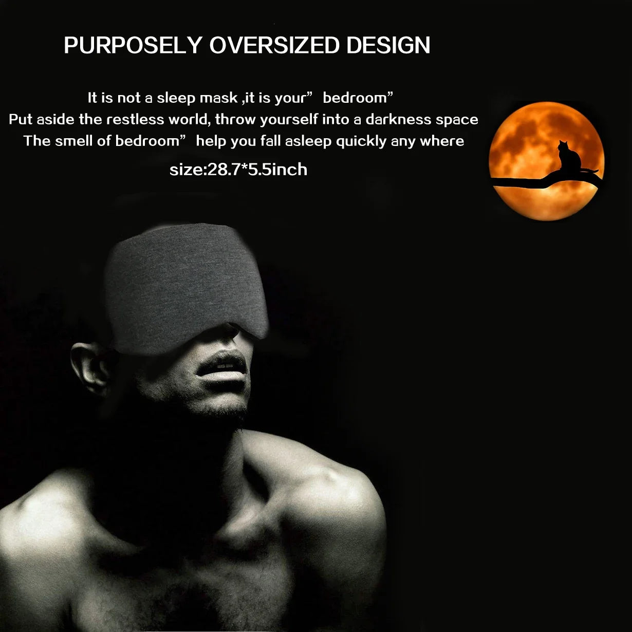 Adjustable Cotton Sleep Mask for Deep Relaxation - 15