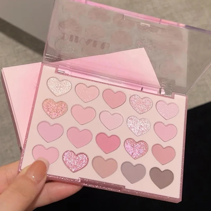 20-Color Heart-Shaped Eyeshadow Palette - 1