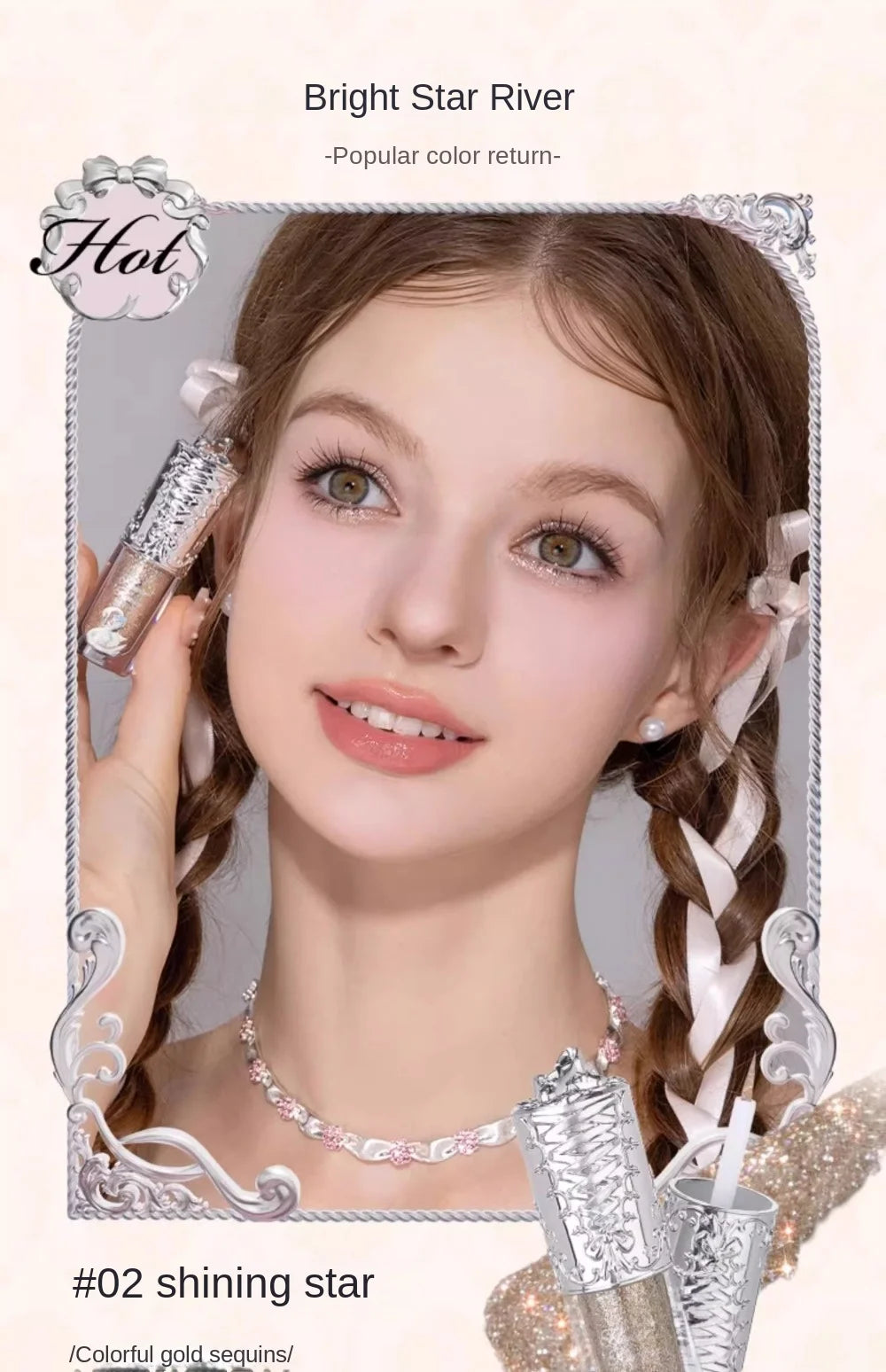 Long-Lasting Liquid Glitter Eyeshadow for Shimmering Eye Makeup - 16