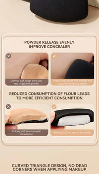 Dual-Sided Triangle Makeup Puff for Flawless Blending