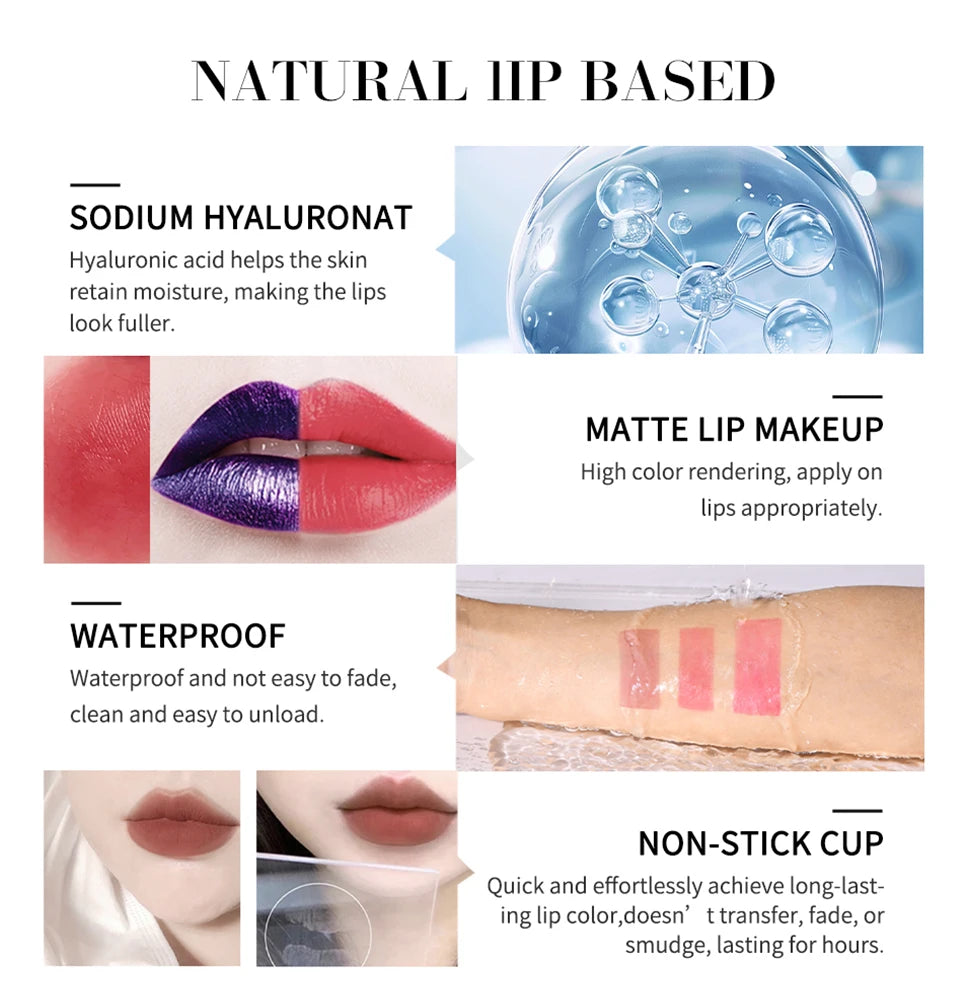 Waterproof Peel-Off Matte Lip Stain Tint - 14