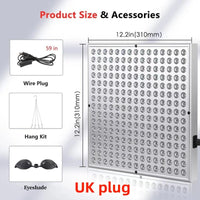 LED Red Light Therapy Panel for Skin Rejuvenation and Pain Relief